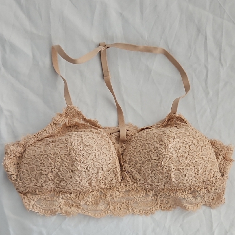 Aerie Tan Lace Bras Intimates Collection
